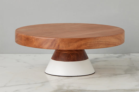 Mod White Cake Stand, Medium
