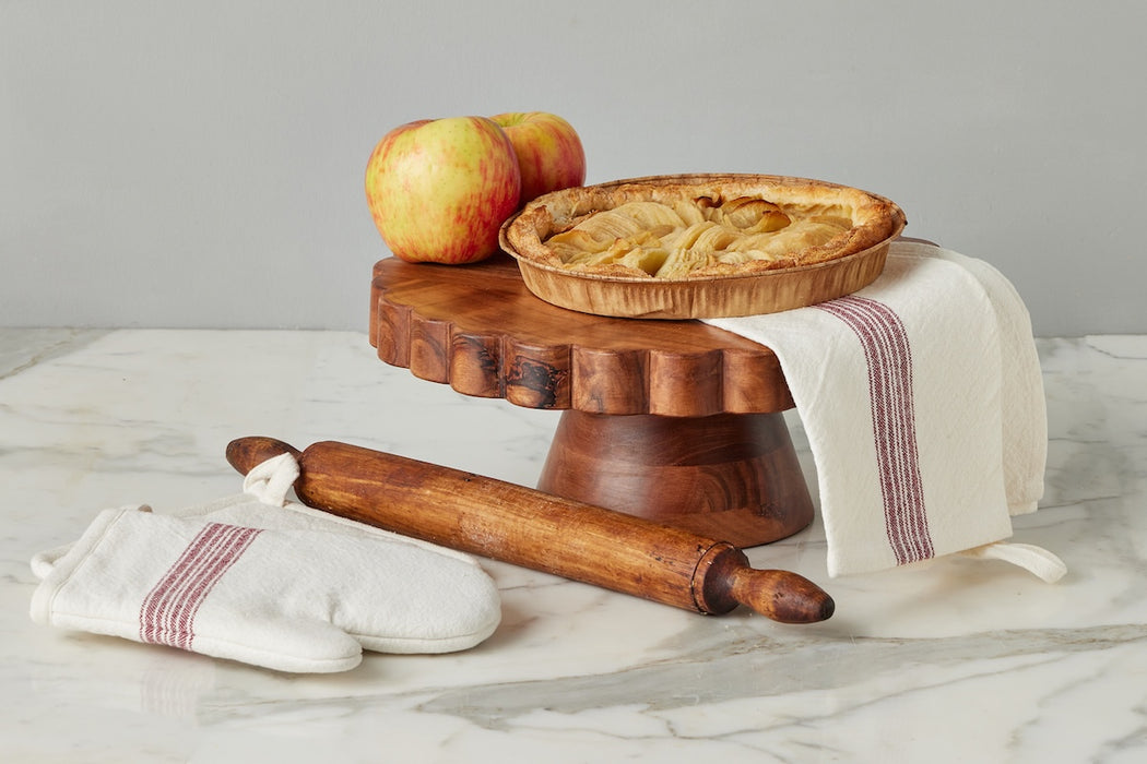 Natural Scalloped Cake Stand