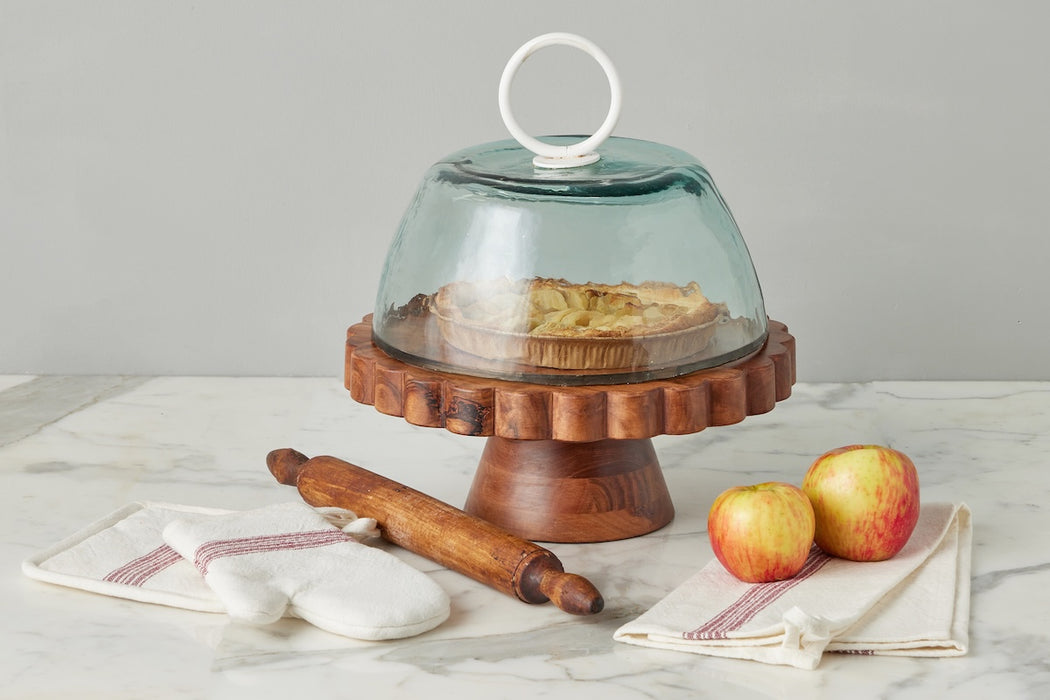 Natural Scalloped Cake Stand