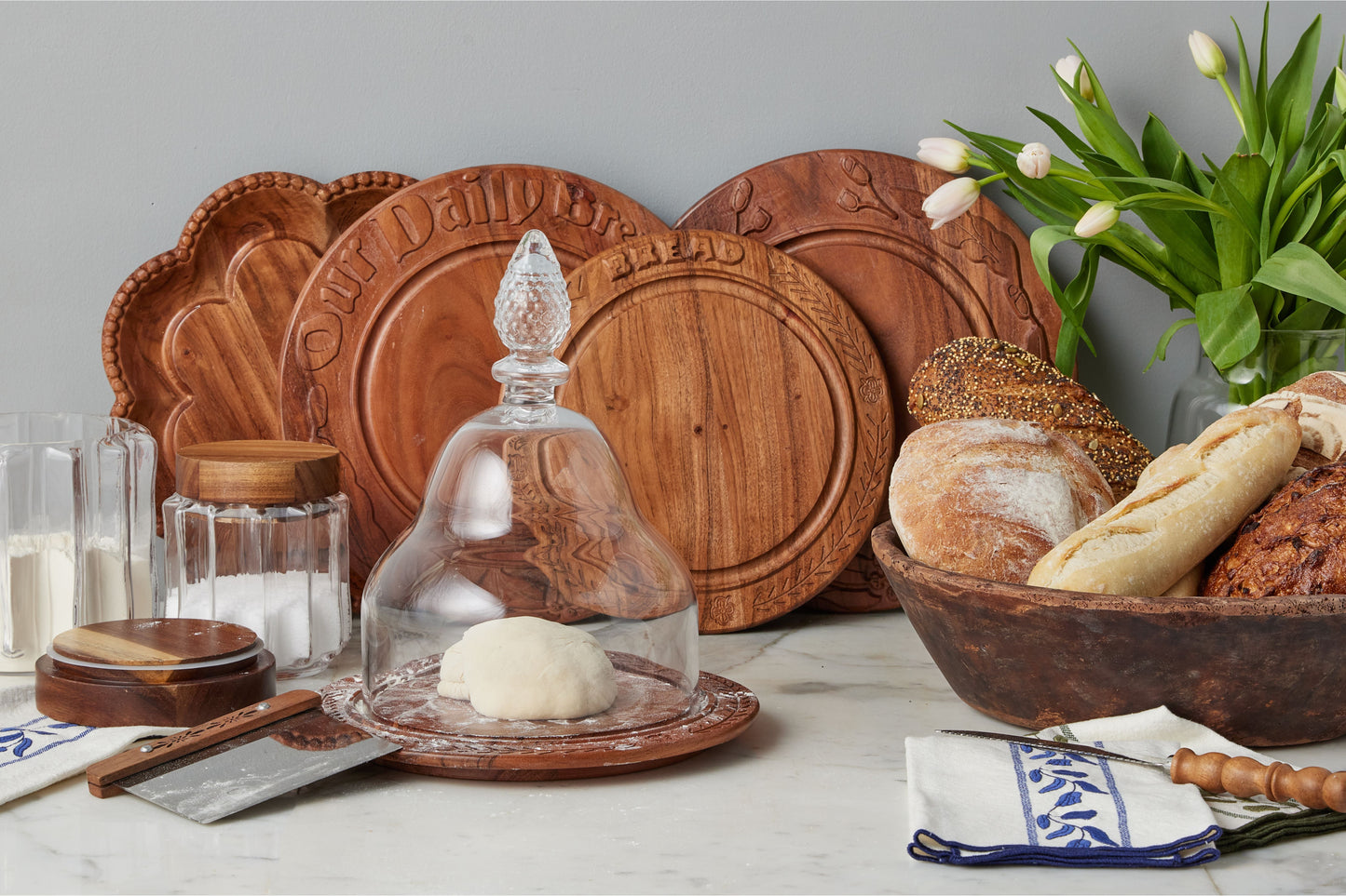 RMN605AN2 etuhome Vintage English Bread Board Bread Small Natural