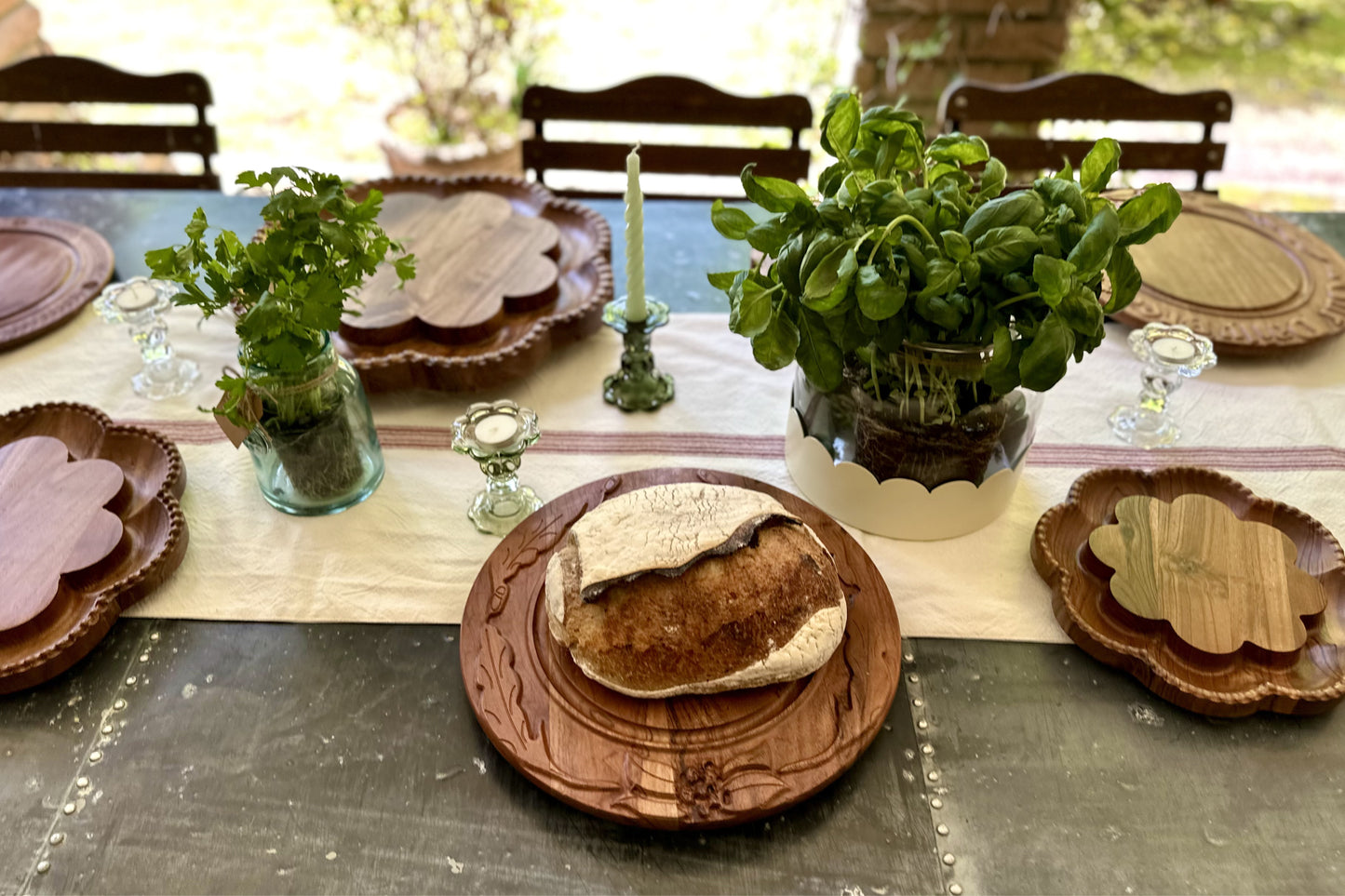 Vintage English Bread Board, Medium Round