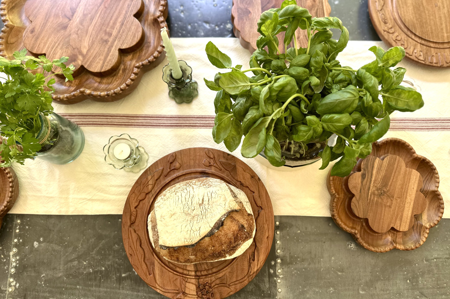 Vintage English Bread Board, Medium Round