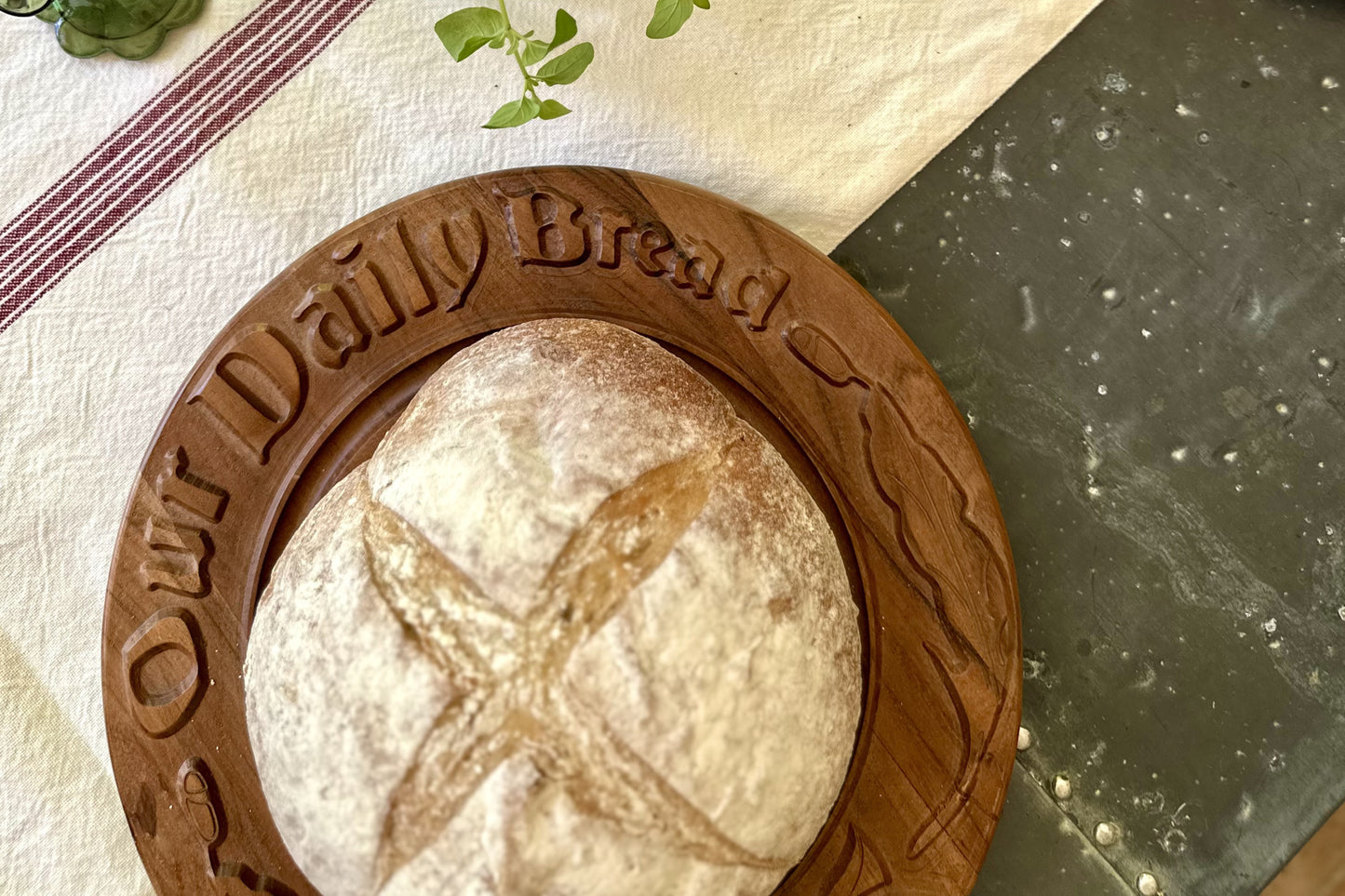 Vintage English Bread Board: Our Daily Bread, Medium, Natural