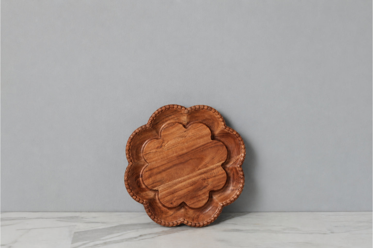 Vintage English Bread Board, Small Scalloped