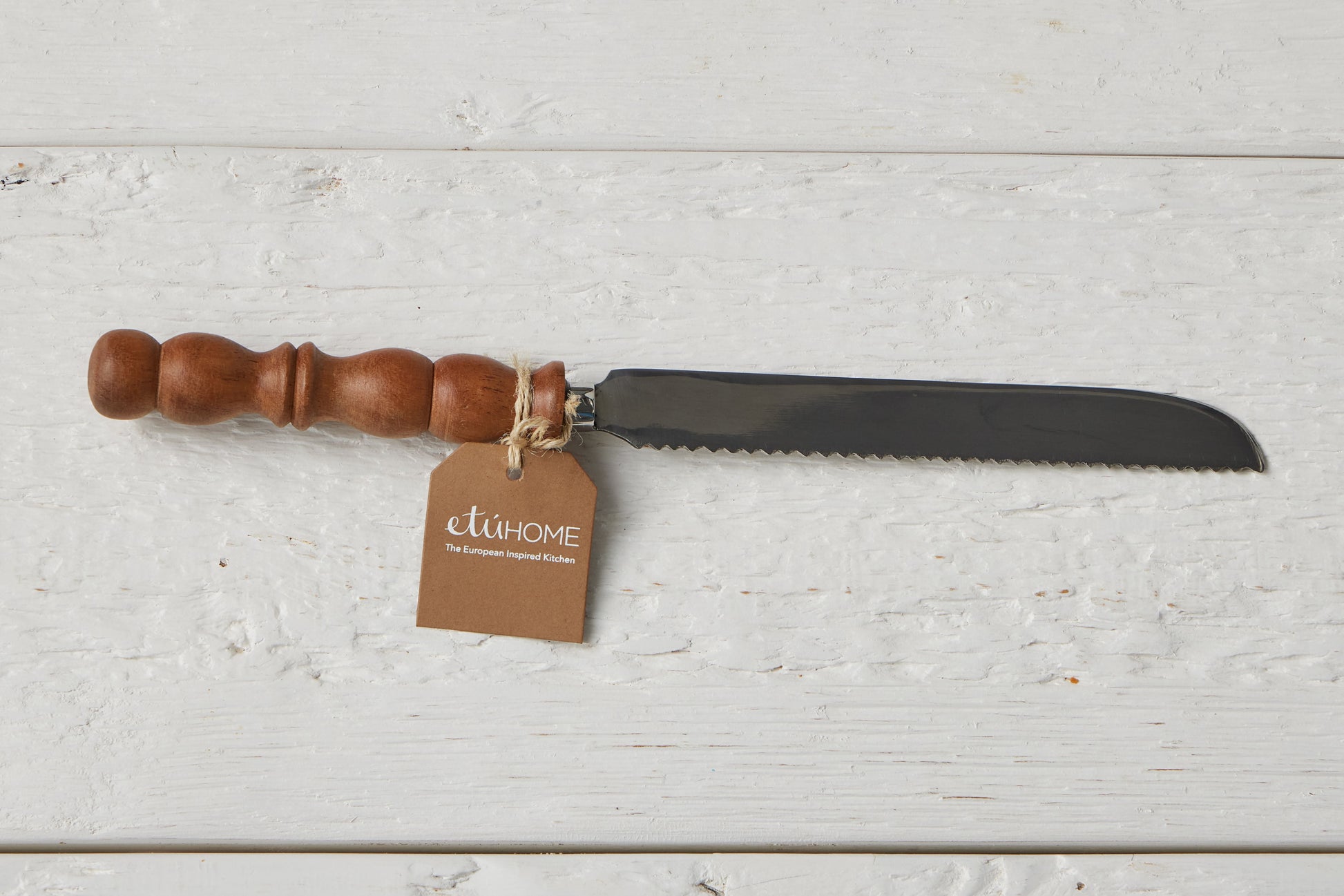 RMN610UN2 etuhome Serrated Bread Knife Wood Handle