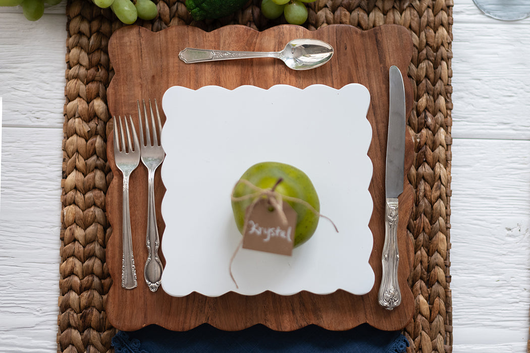 Medium Square Scalloped Cutting Board