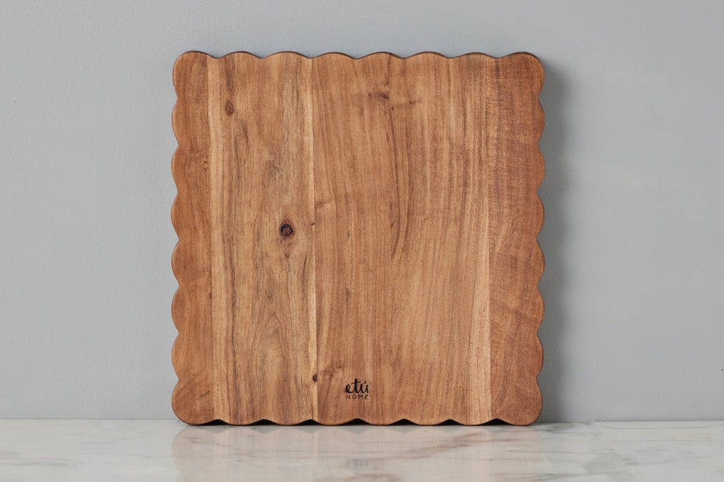 Large Square Scalloped Cutting Board