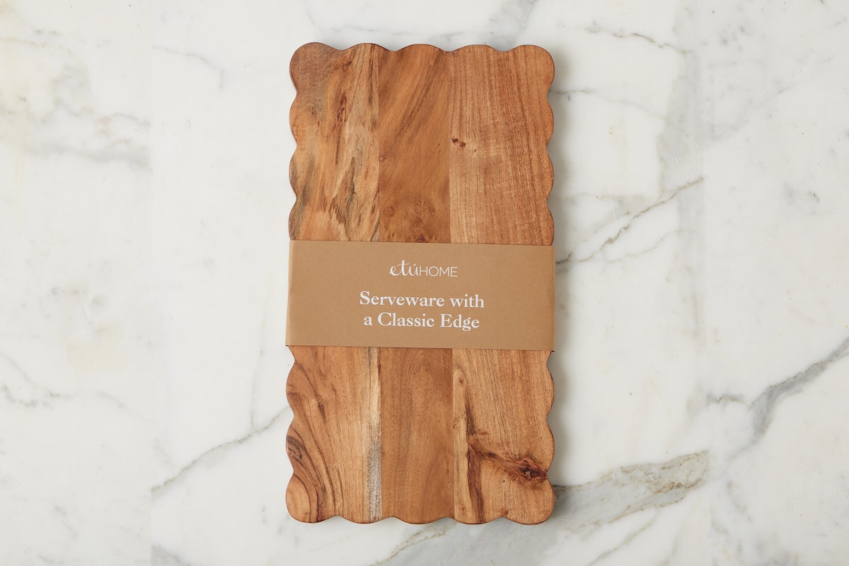 Scalloped Cutting Board, Medium Rectangle