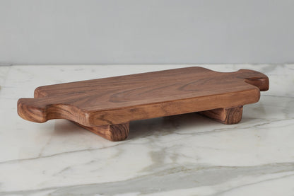 Normandy Wood Riser Footed Tray, Medium