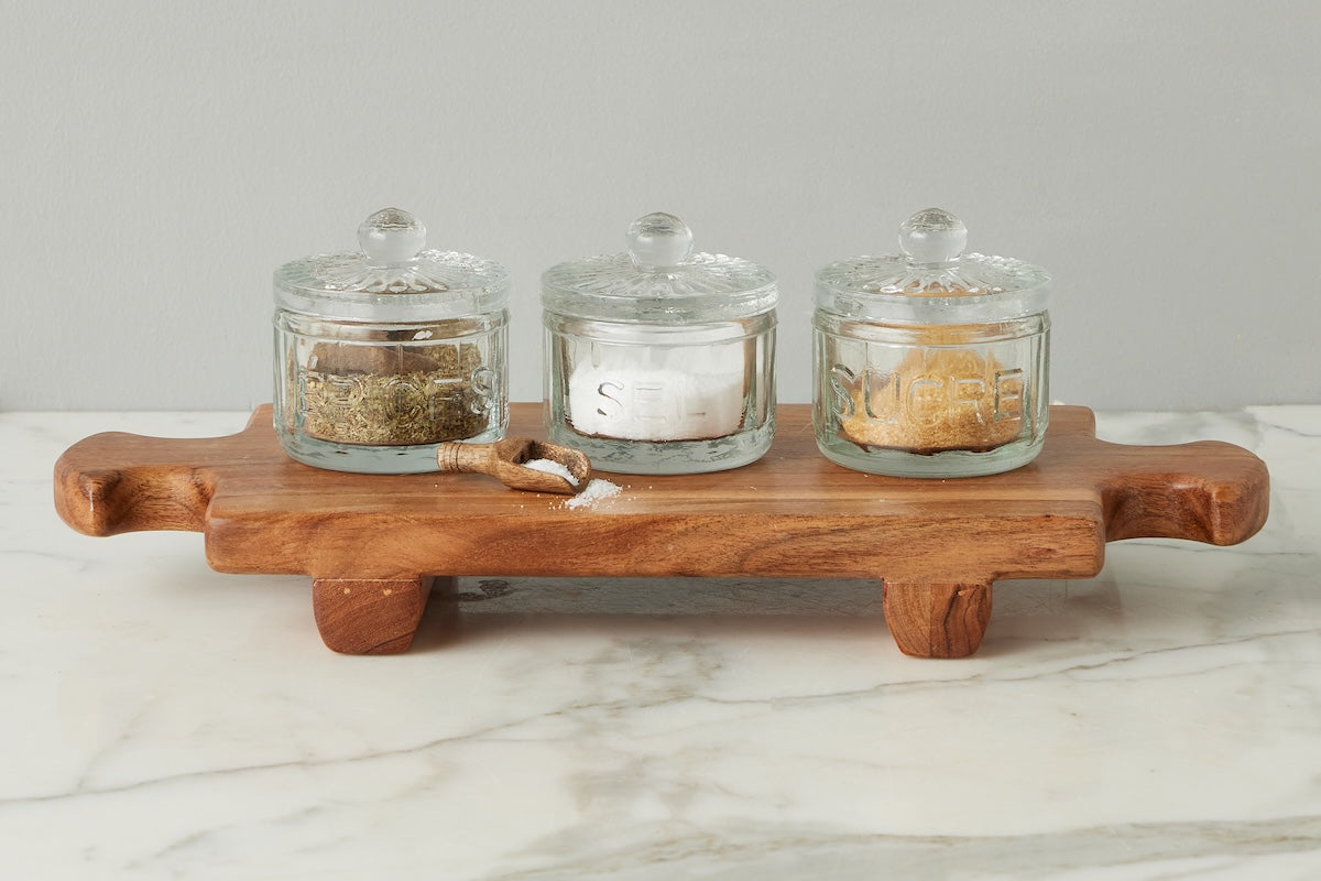 EtuHome Normandy Wood Riser Tray - Thumbnail 2