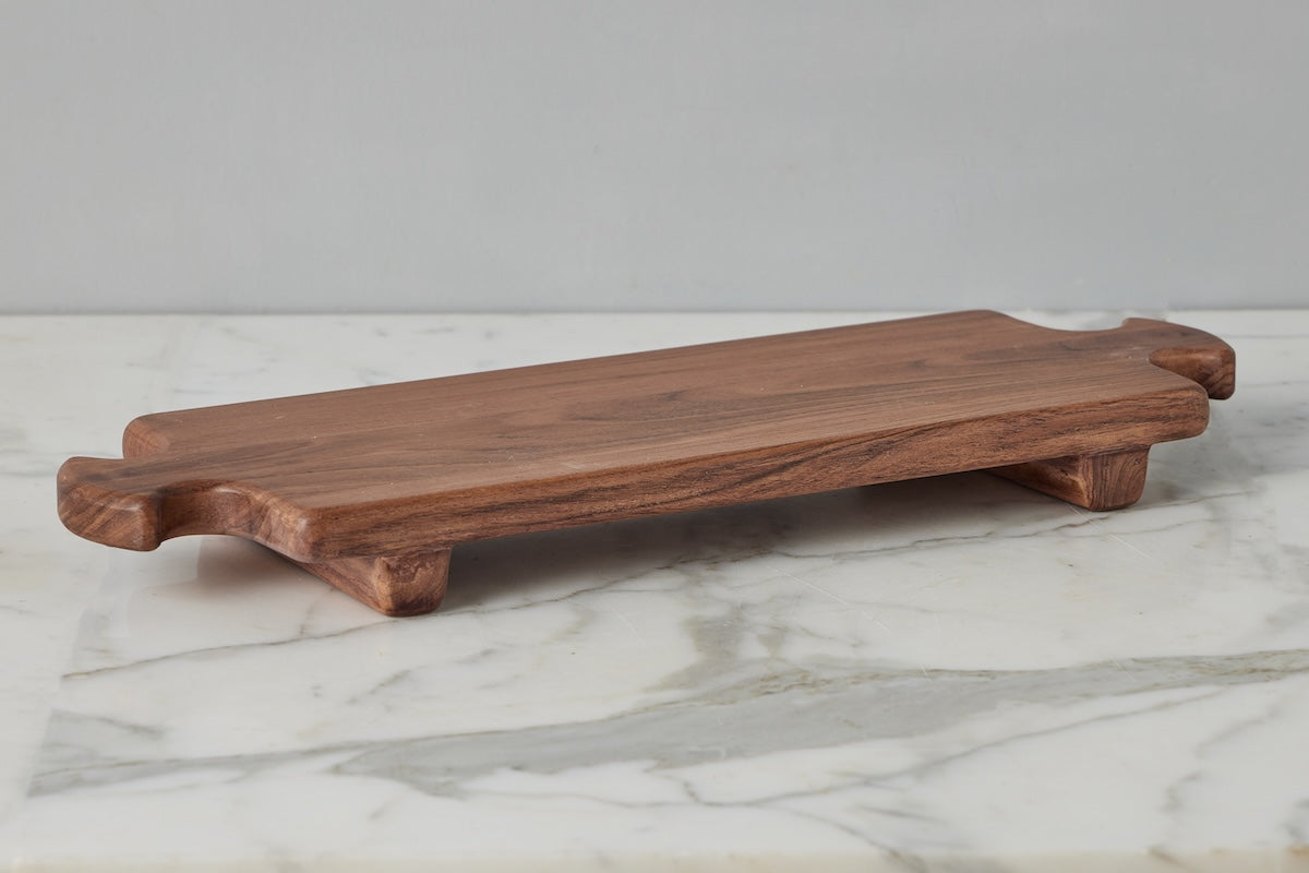 Normandy Wood Riser Footed Tray, Large