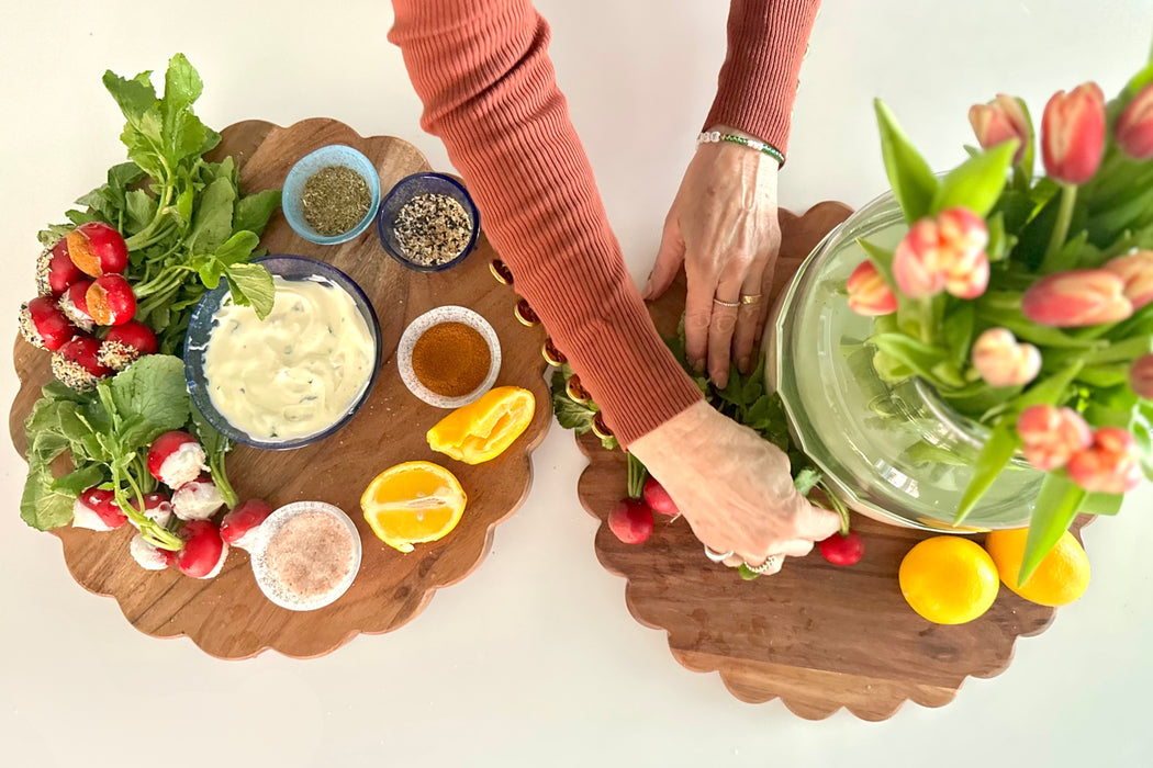 Scalloped Trivet Riser, Large Round, Natural