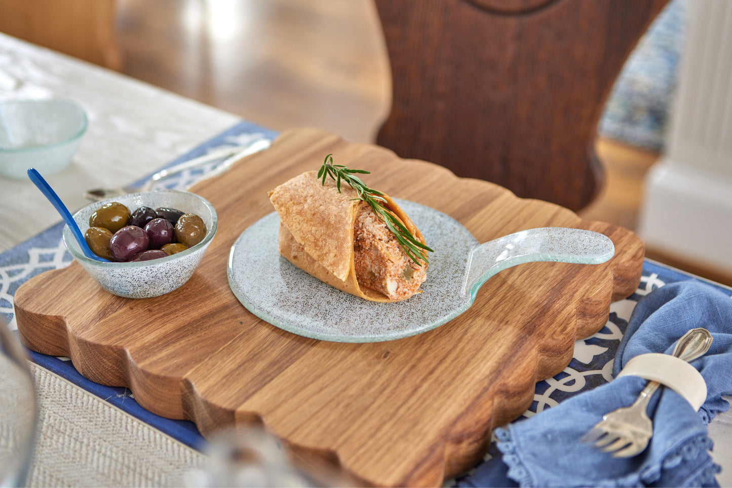 Glass Dipping Bowls, Set of 4, White