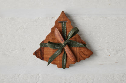 Mini Tree Board, Natural, Spruce Ribbon