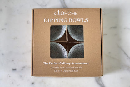 Glass Dipping Bowls, Set of 4, White