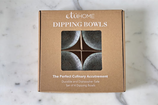 Glass Dipping Bowls, Set of 4, White