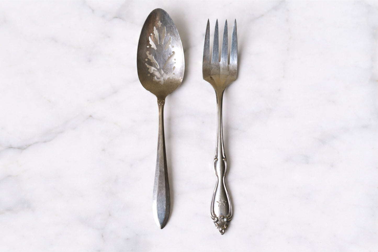 Found Silver Dessert Serving Set