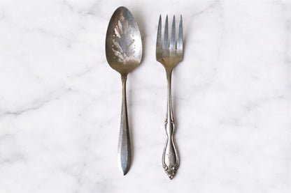 Found Silver Dessert Serving Set