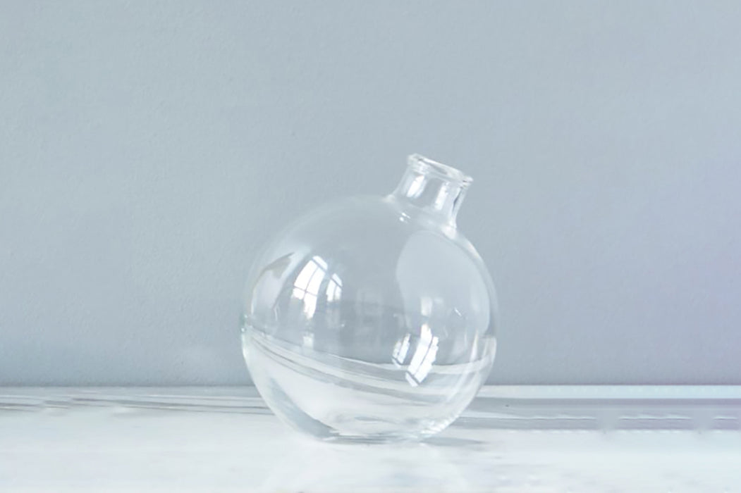 Clear Sphere Bud Vase