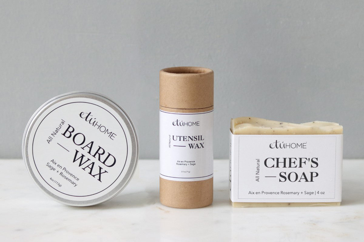Food Safe Wood Board Wax, Beeswax and Coconut Oil, Rosemary and Sage