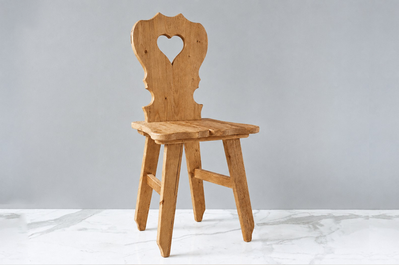 Tyrol Accent Chair, Natural Heart