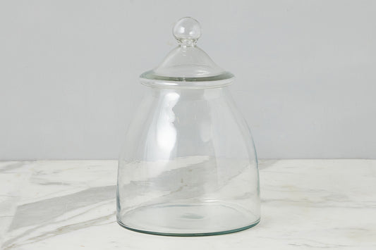 Vintage Glass Bon Bon Jar with Lid, Large