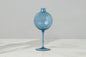 Navy Wine Glass Vase, Medium