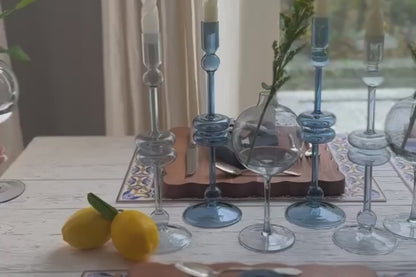 Denim Wine Glass Vase, Medium