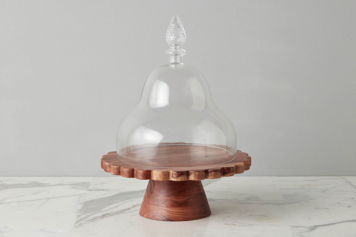 Natural Scalloped Cake Stand
