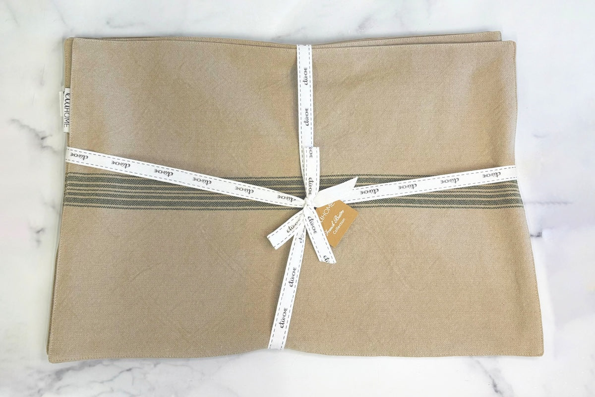 Rectangle Placemats, Vintage Spruce Green Stripe, Set of 4
