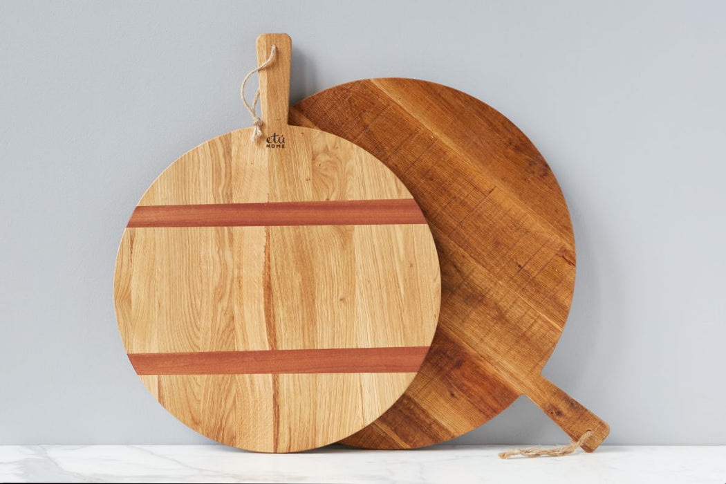 Round Oak Charcuterie Board, Medium