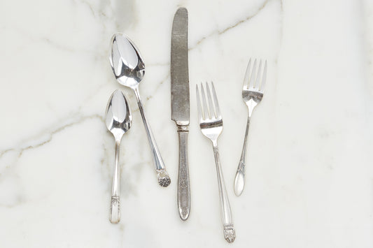 Vintage Hotel Silver 5-piece Flatware Set