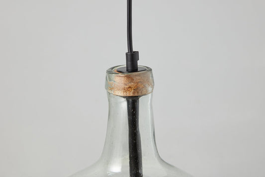Glass Pendant Light, Demijohn Style
