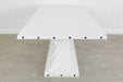 Camden Pedestal Rectangle Table, White