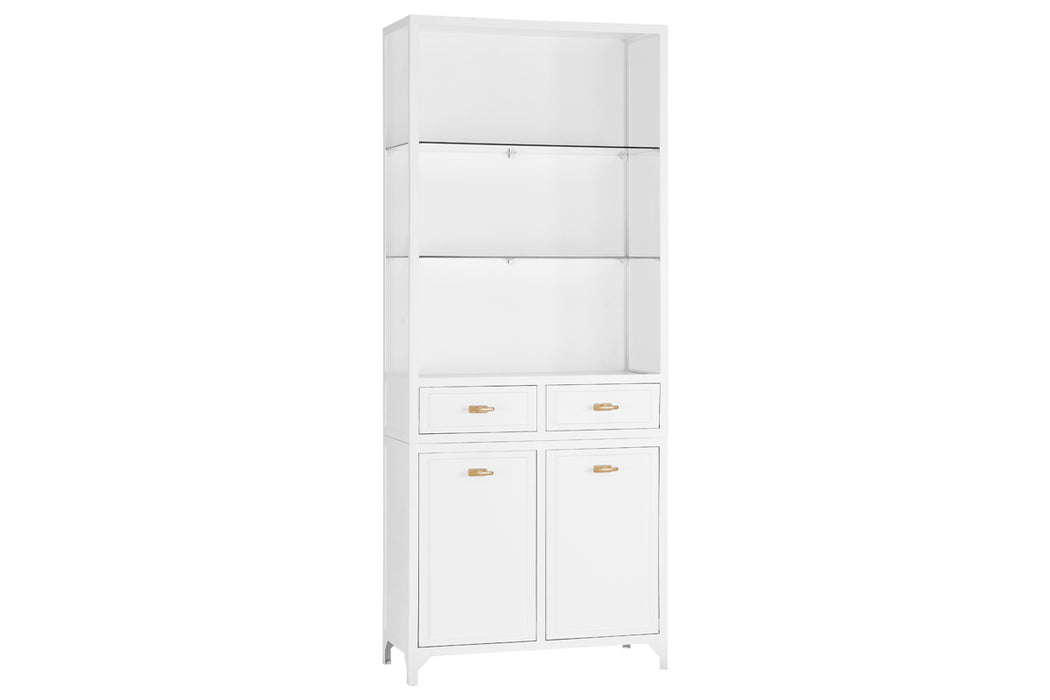 White Laundry Storage Cabinet