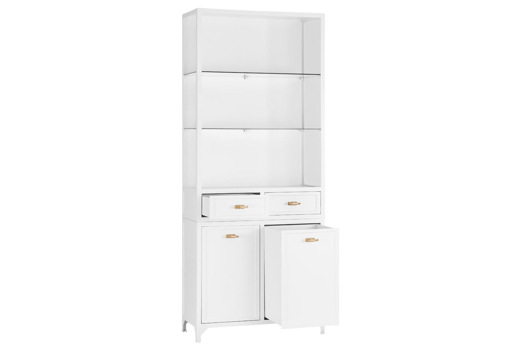 White Laundry Storage Cabinet