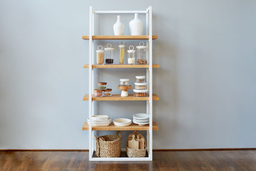 etuHOME Pantry Shelf Unit White with Natural Shelves