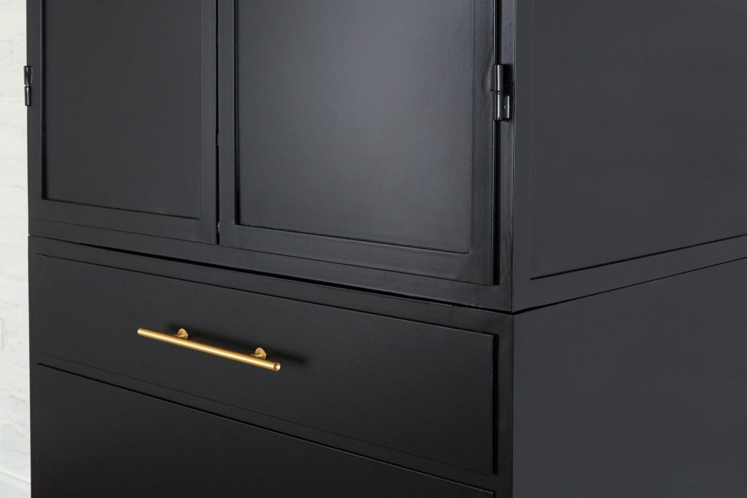 Black 2-Door Storage Cabinet