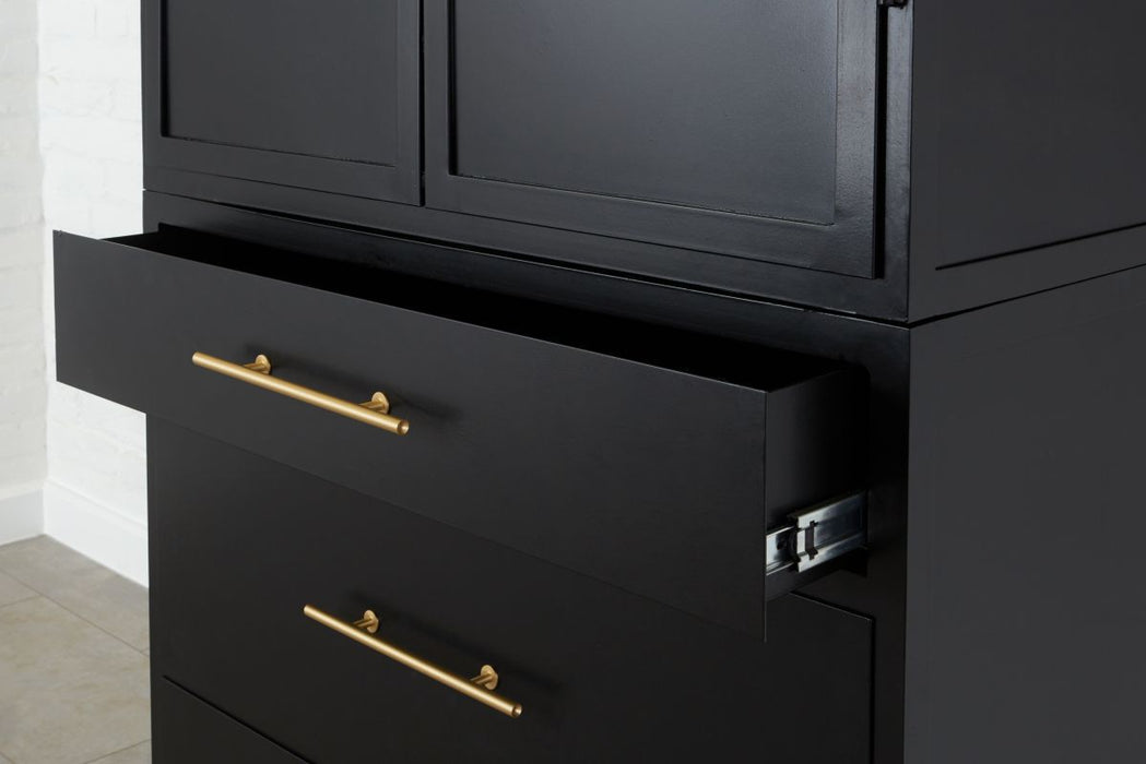 Black 2-Door Storage Cabinet