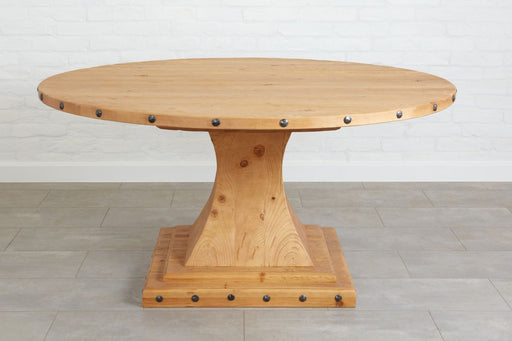 Camelot Pedestal Round Table Natural