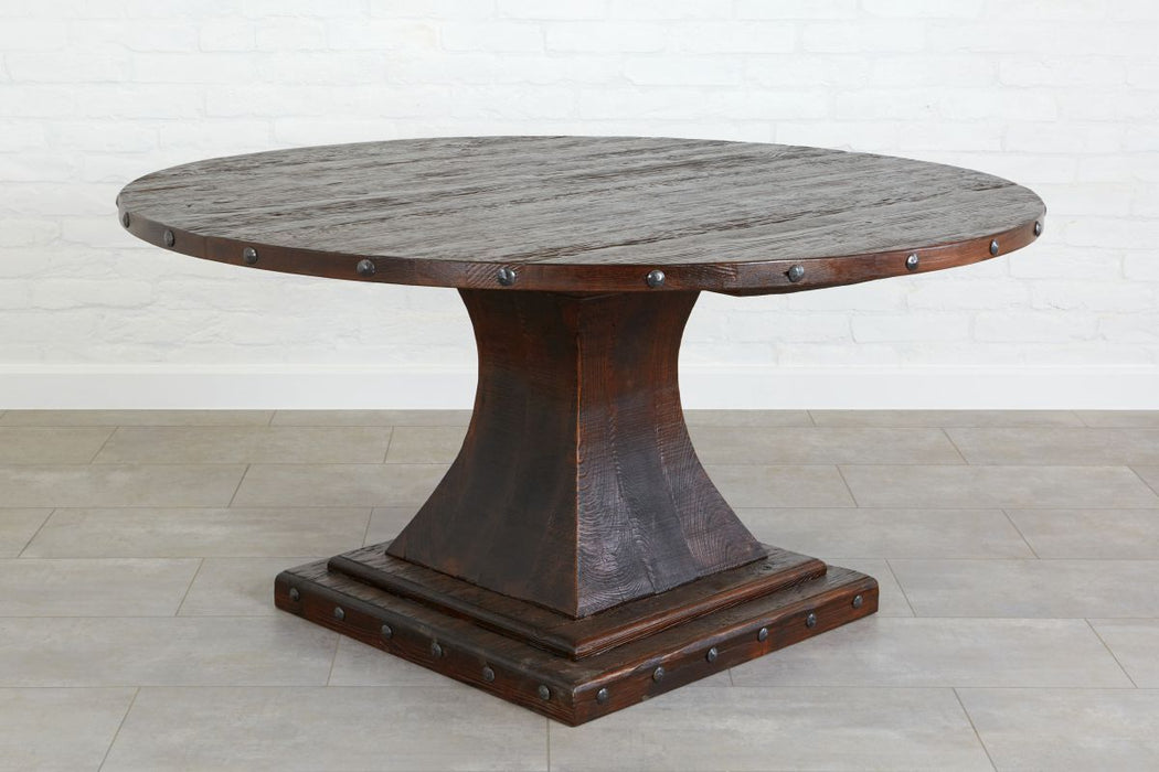 Camelot Pedestal Round Table, Saddle