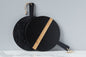 Mod Charcuterie Cheese Board, Small Round, Black