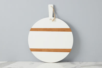 Mod Charcuterie Cheese Board, Medium Round, White