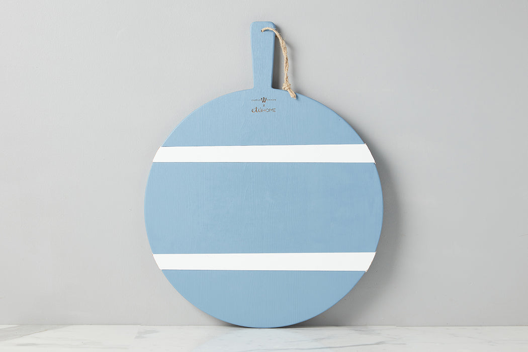 Caitlin Wilson French Blue/White Round Mod Charcuterie Board, Medium