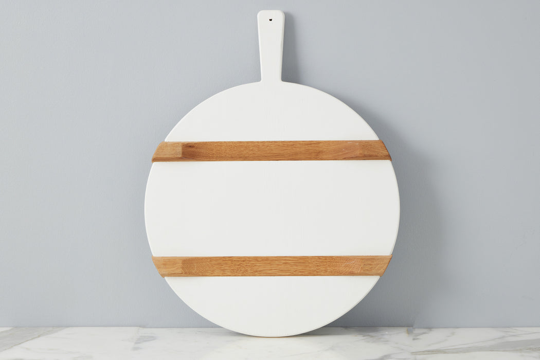 White Round Elevated Charcuterie Board, Medium