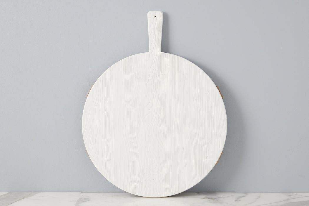 White Round Elevated Charcuterie Board, Medium