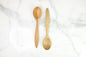 Euro Serving Spoon Set, Fruitwood