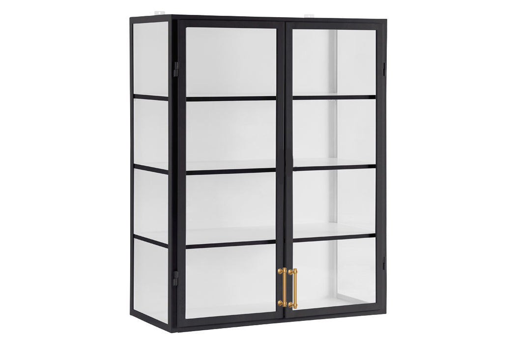 Black Wall Hanging Glass Display Cabinet 48 Etúhome