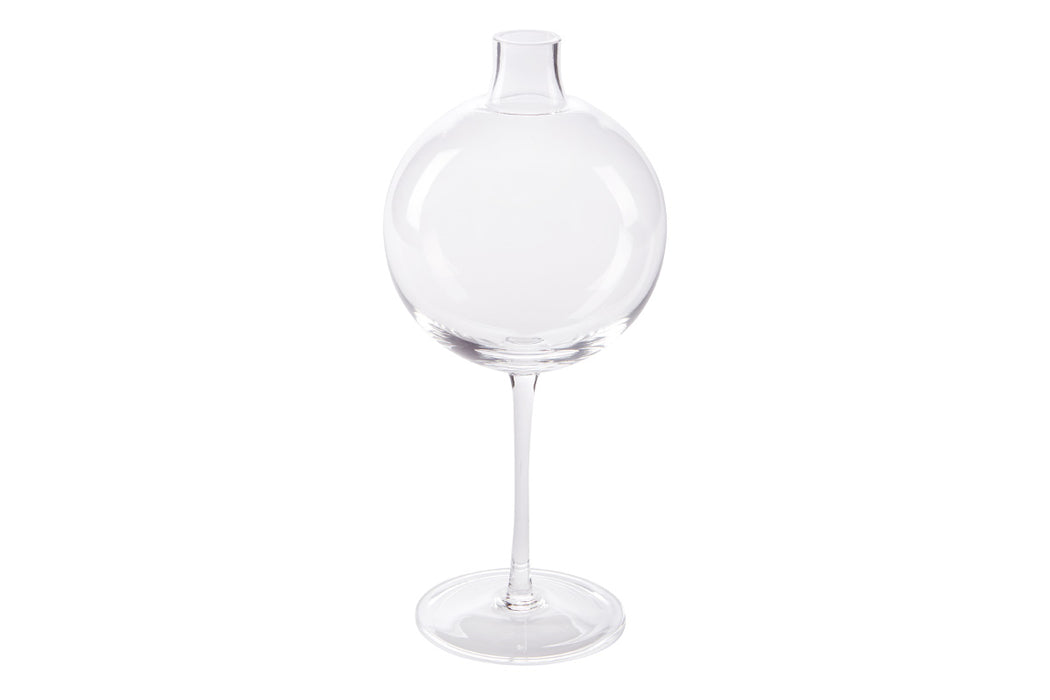 Clear Wine Glass Vase, Medium